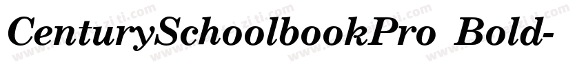 CenturySchoolbookPro Bold字体转换